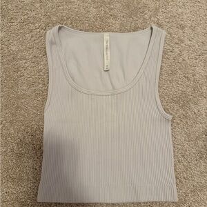 Aritzia Bavarian White Ribbed Tank
